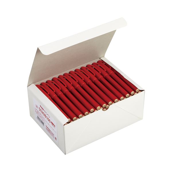 (まとめ）ぺんてる 水性サインペン 赤 S520B100 1箱(100本)(×3セット)