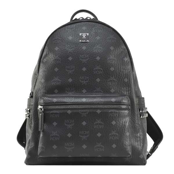 MCM MMKAAVE09-BK001 STARK BACKPACK MD エムシーエム スターク バックパック リュックサック コーティングキャンバス/レザー ブラック
