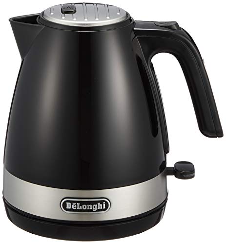 DeLonghi(デロンギ) DeLonghi電気ケトル アクティブ シリーズ KBLA1200J-BK イタリアンデザイン 1.0L ワンプッシュオープン 異物混入防止フィルタ 見やすい水量計 電