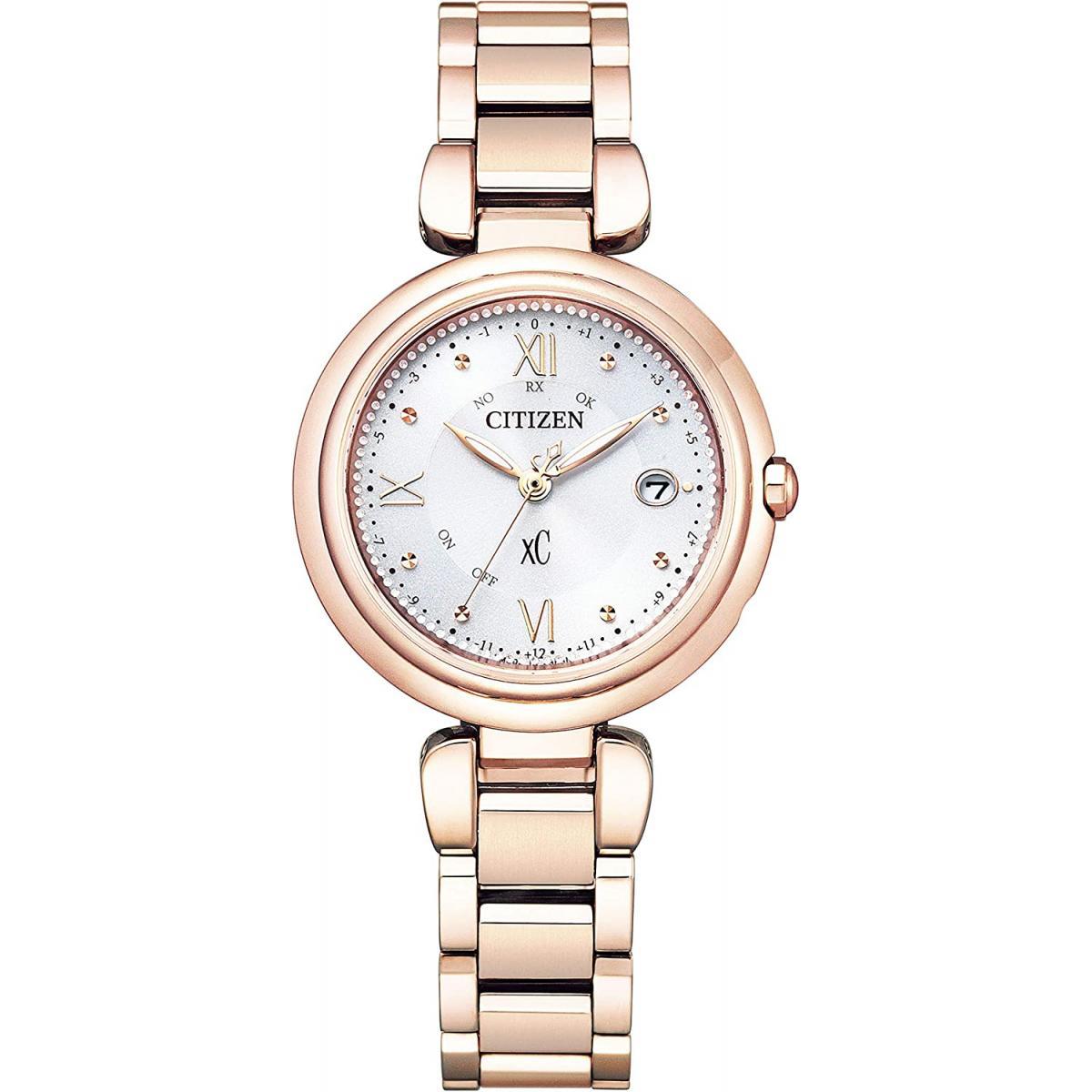 CITIZEN xC シチズン クロスシー ハッピーフライト ピンク レディース 腕時計 ES9464-52A エコドライブ 電波時計 チタニウム 軽量 肌に優しいcm　裏