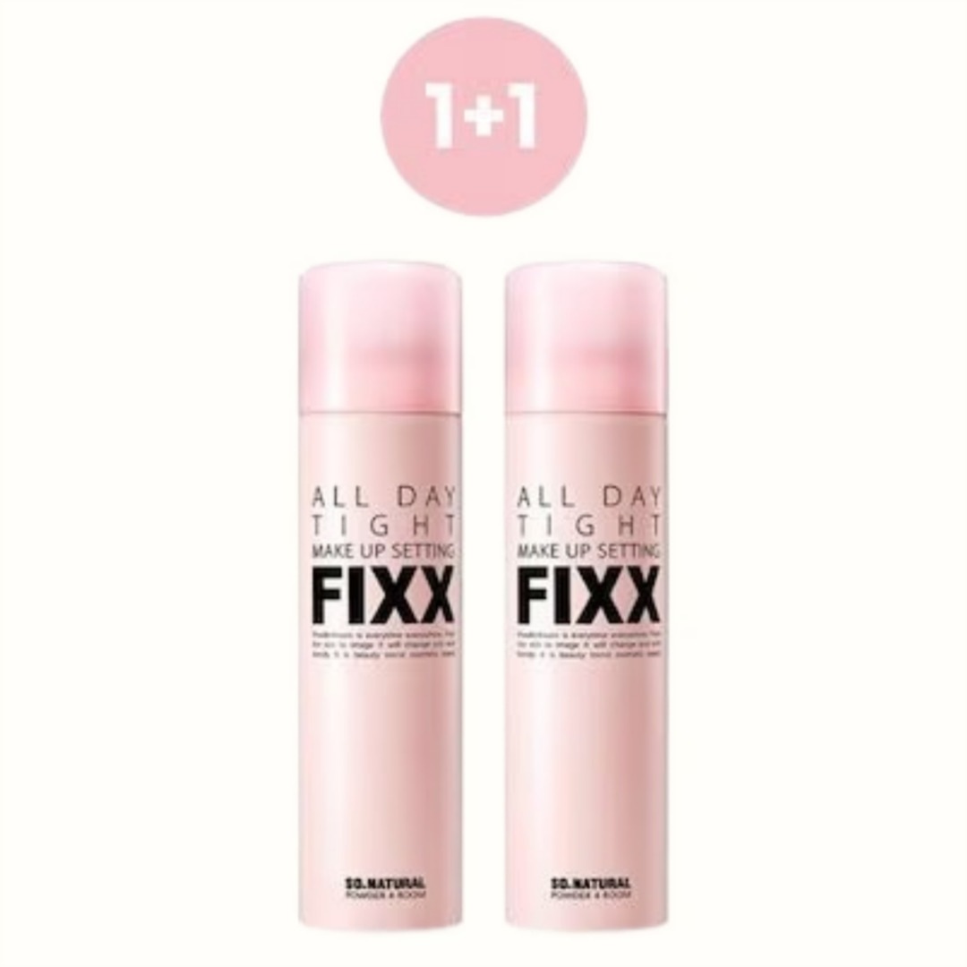 [正品]【1+1】オールデイ メイクアップフィクサー 長時間メイク崩れを防ぎマスク移りも気にならない軽やかなミストタイプのフィクサー1本分の*格で2本ゲットの限定企画