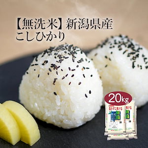 無洗米 米 新潟県産 こしひかり 20kg 5kg 4セット 令和6年産 お米 こめ 20キロ 安い おこめ 白米 国産 食品 ギフト 引っ越し 挨拶 内祝い お歳暮 送料無料 おくさま印 新米