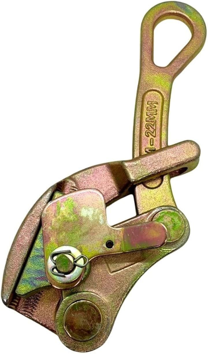 カムラー 掴線器 張線器 シメラ ワイヤークランプ 電気工事 農業(ゴールド, 2t)