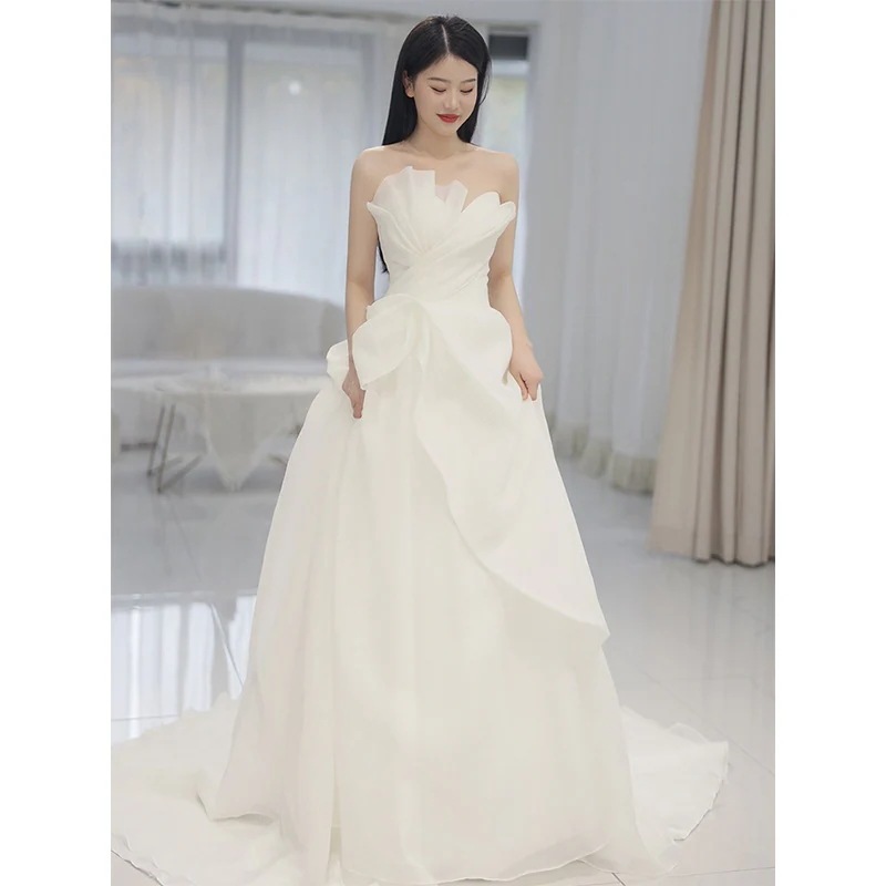 パーティードレス2025新作 高級感 花嫁ロングドレス 結婚式ワンピース 二次会ドレス 花嫁 結婚式 ドレス 結婚式 お呼ばれ ロングドレスウェディングドレス 白