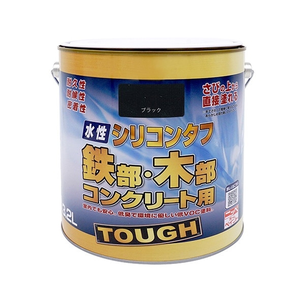 ニッペ 水性シリコンタフ ブラック 3.2L