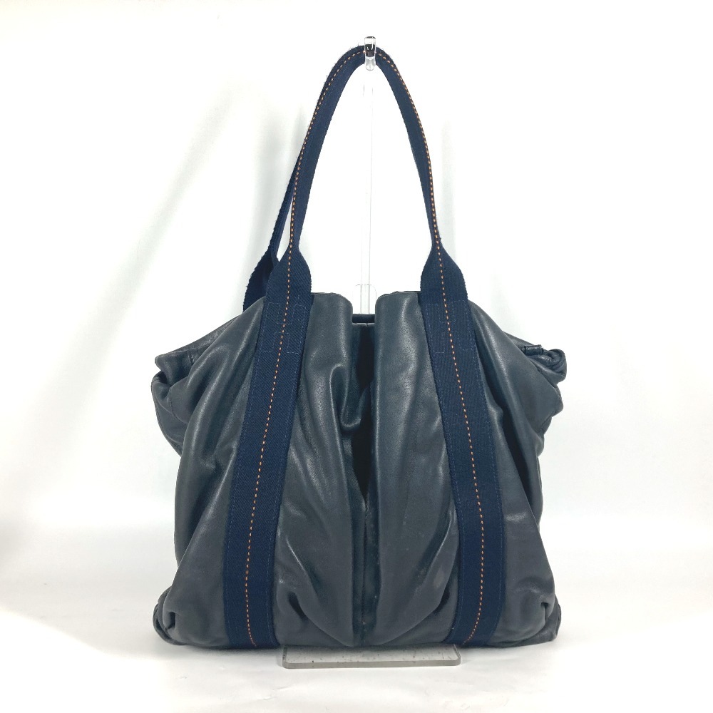 トートバッグ キャラバン ヴェルティカルMM ショルダーバッグ 2WAYバッグ 斜め掛け レザー ネイビー