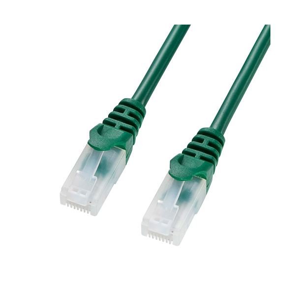 (まとめ)サンワサプライ ツメ折れ防止CAT5eLANケーブル LA-Y5TS-20G(×2セット)