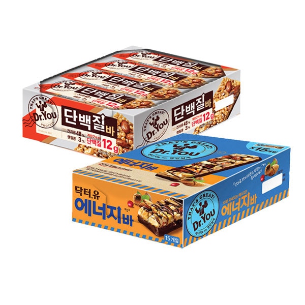 ドクターユーエナジーバー40gx15個+タンパク質バー50gx12個(計27個)