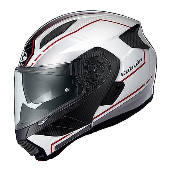 システムヘルメット リュウキ ビーム ホワイトレッド L 59-60cm RYUKI BEAM ホワイトレッド L