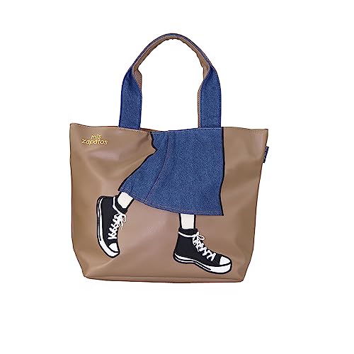 [ミスサパト] トートバッグ 合皮 ロングスカートトート A4サイズ B-7325 レディース ベージュ