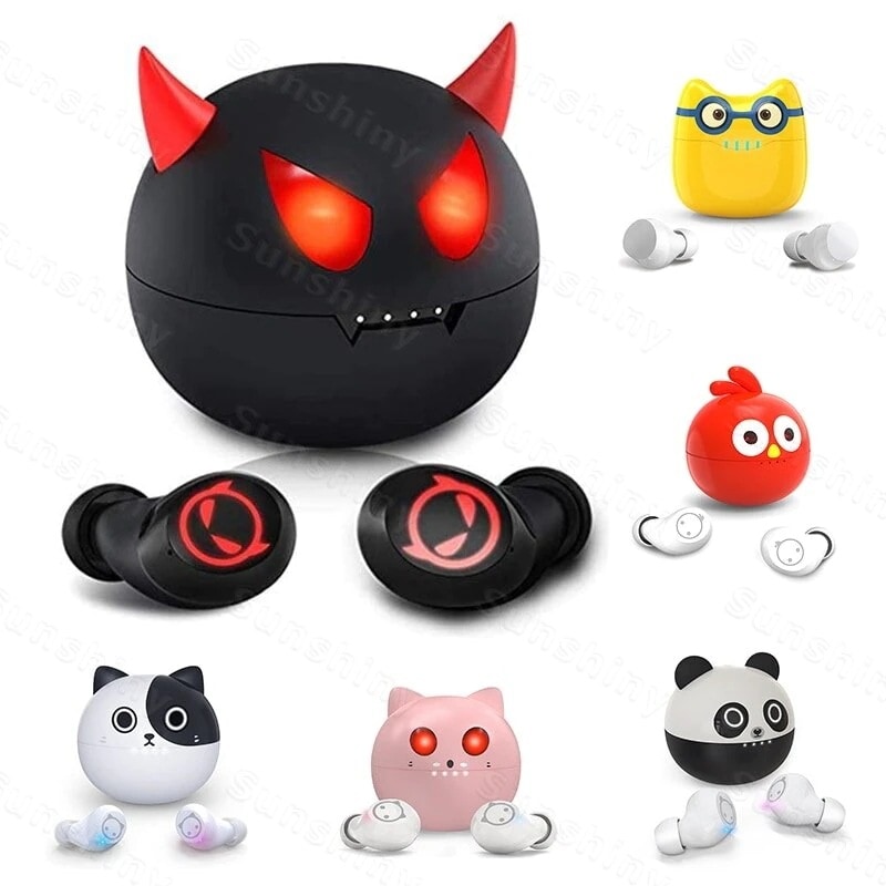 小悪魔イヤホン ワイヤレスイヤホン Bluetooth5.0 自動ペアリング タッチ式 IPX5防水