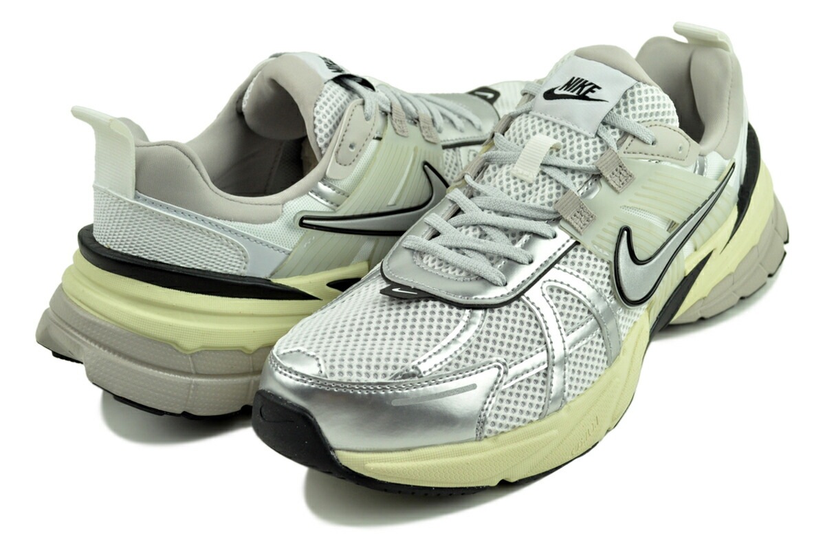 V2K ラン メンズ サミットホワイト メタリックシルバー メッシュ hj4497-100カジュアル