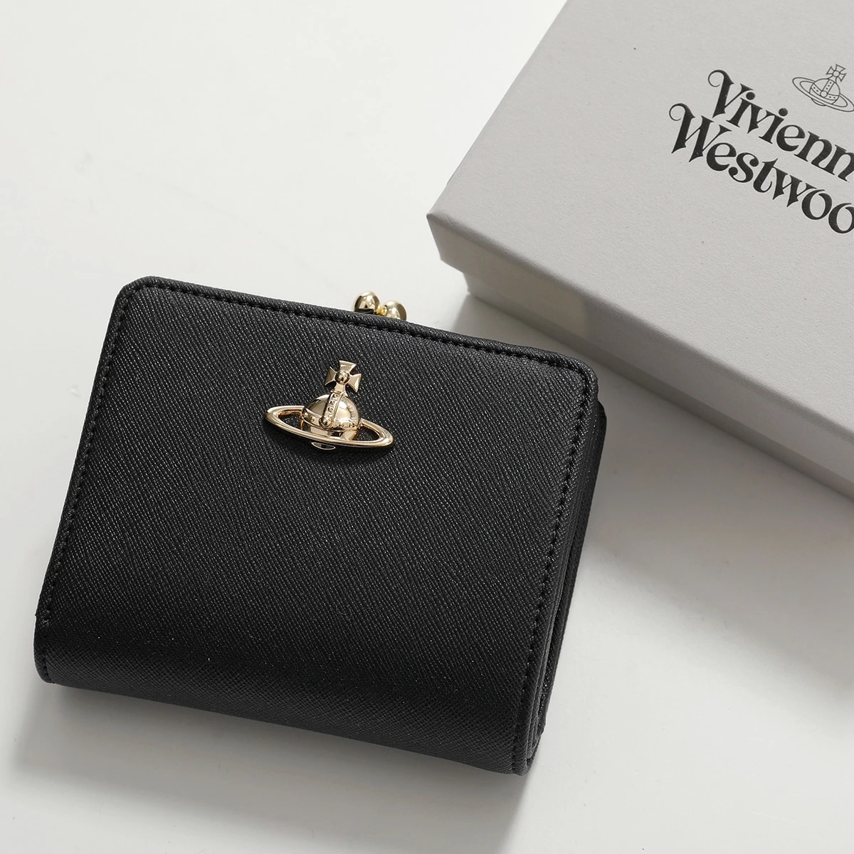 Vivienne Westwood ヴィヴィアンウエストウッド 二つ折り財布 WALLET FR PKT 5115002XW S0021 レディース オーブ ミニ財布 N402/BLACK
