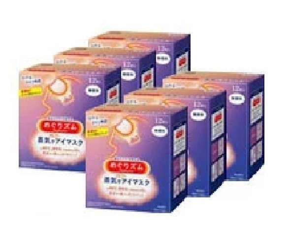 花王 めぐりズム 蒸気でホットアイマスク 無香料 12枚入り 6個セット(宅)