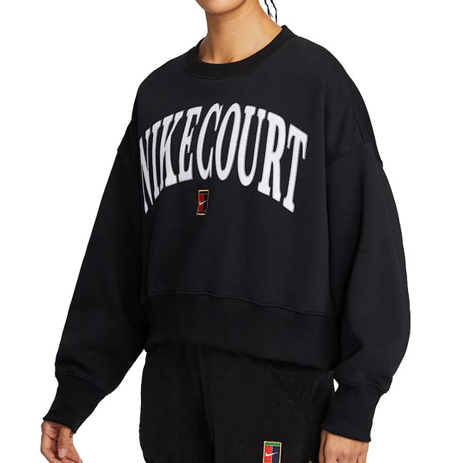 ナイキ(NIKE) 2025 SP レディース COURT PHOENIX FLEECE オーバーオーバーサイズ クルーネック 長袖スウェットシャツ HQ0352-010(24y12mテニス)