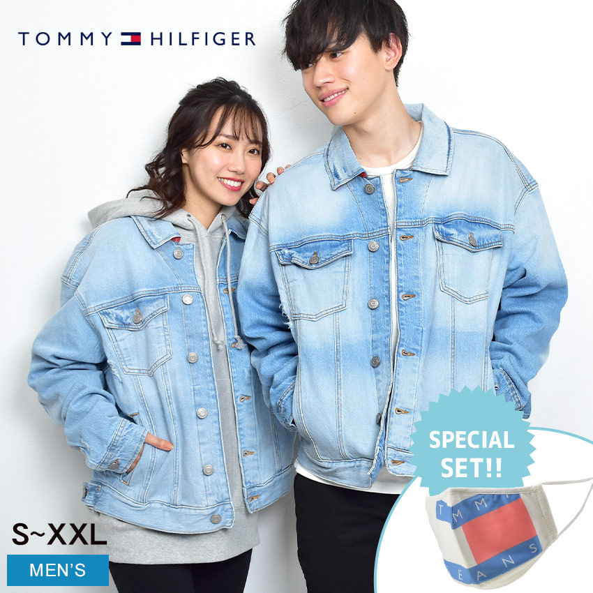 オーバーサイズド デニム ジャケット 78J5079 メンズ TOMMY HILFIGER トミーヒルフィガー アウター 羽織 上着 ジージャン Gジャン デニム ウォッシュ ダメージ 17,800円