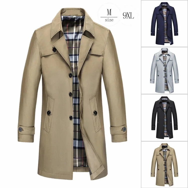 高品質新入 トレンチコート メンズ スプリングコート ビジネスコート アウター ジャケット 無地 おしゃれ 通勤 スリム 春 コート カジュアル トレンチコート スプリングコート ビジネスコート アウ