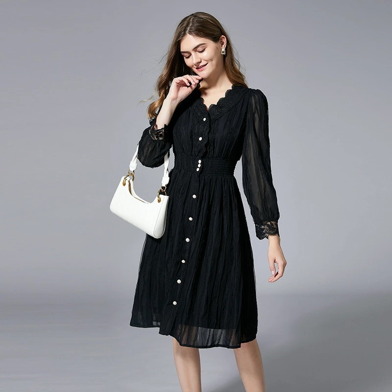 超人気,高評価!!L～6L1色ブラック 大きいサイズ ドレス トップス ワンピース ワンピ パーティードレス パーティーワンピ 結婚式 二次会 お呼ばれ インスタ 撮影 アイドル上品感 ウエス