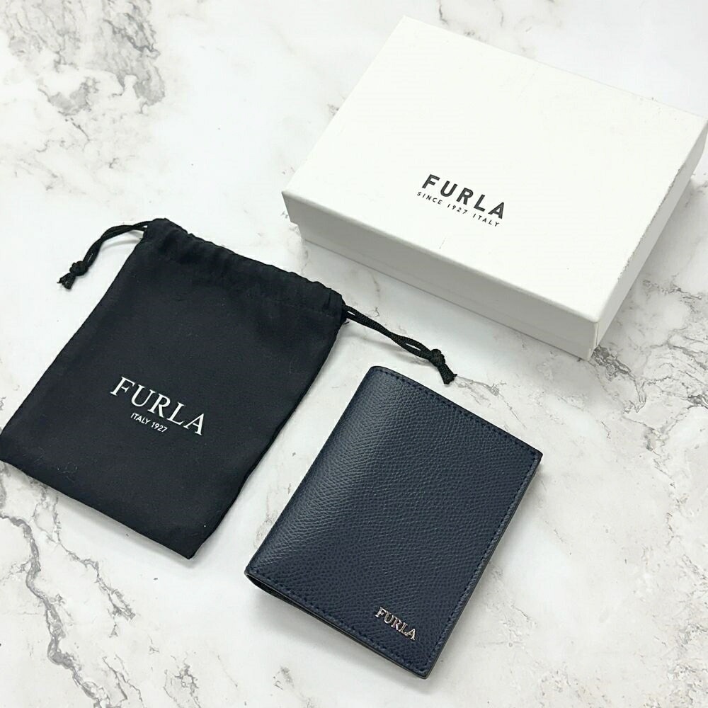 訳あり 箱だけアウトレット フルラ カードケース 札入れあり ミニウォレット レディース カメリア 二つ折り おしゃれ かわいい ブルー ネイビー 誕生日プレゼント 女性 妻 母 女友達 プレゼント