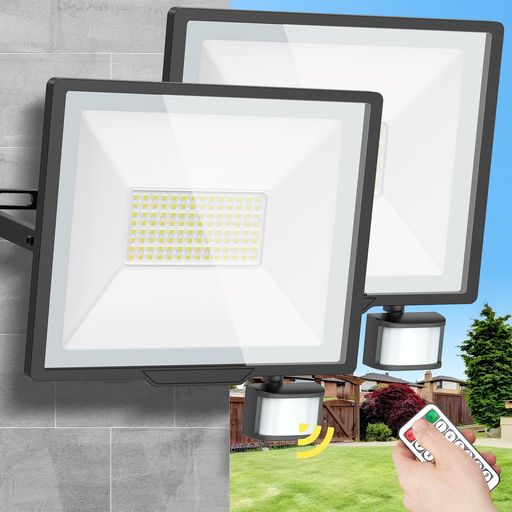 【ずうっと点灯OK】SUKITEN センサーライト 人感センサー LED投光器 屋外 防水 150W 20000LM コンセント式 100V 防犯ライト 無段階調光 24Hセンサー/夜間センサー/常時