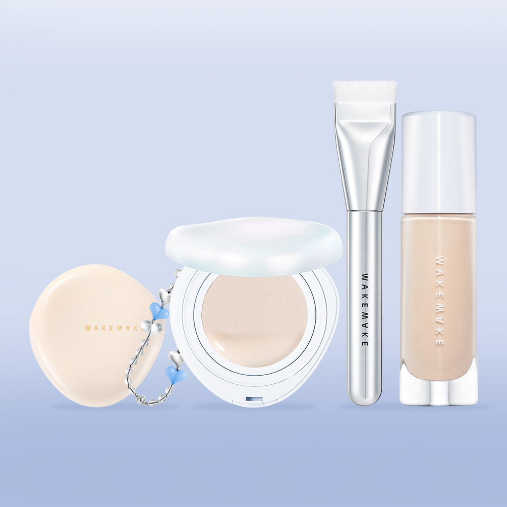 [SET]ウェイクメイクウォーターグローコーティングクッション11g+ファンデーション30ml(+ミニクッションプレゼント)