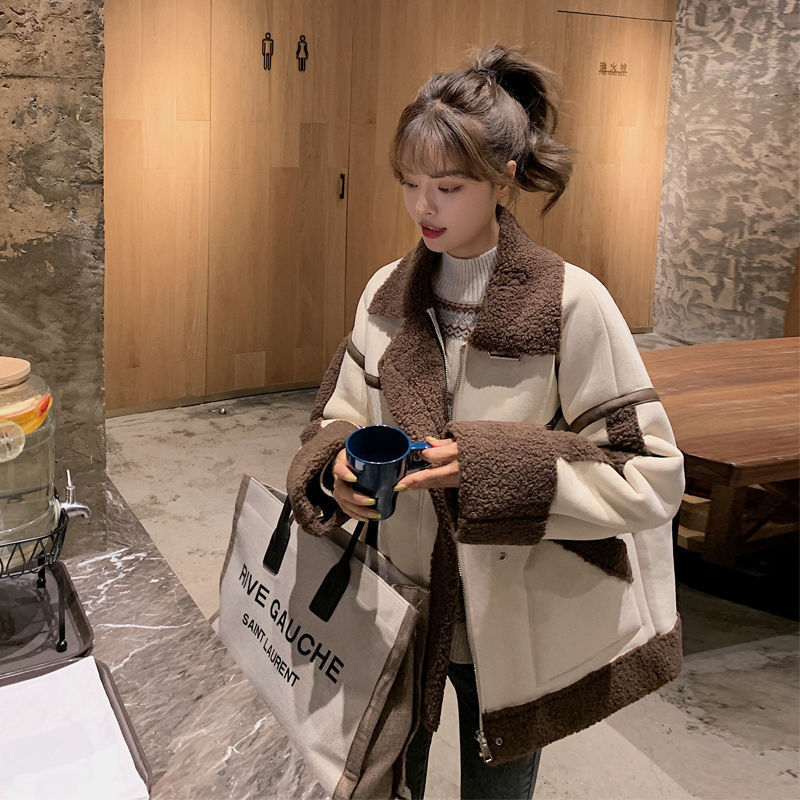 コート 厚手 ラムズウール 学生 ゆったり レトロ カジュアル 2025 年新作 韓国