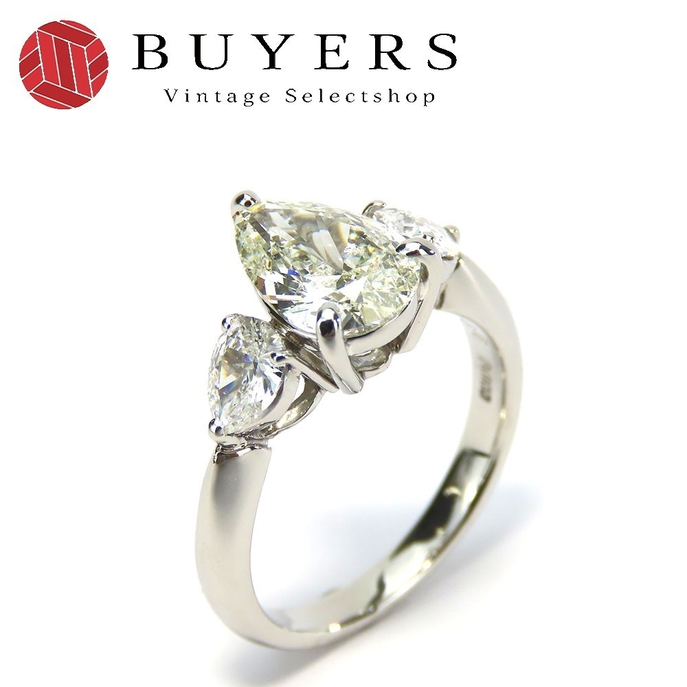 中古 リング・指輪 Pt900 ダイヤモンド 約5.6g プラチナ ＃12 ペアブリリアントカット ジュエリー レディース 女性