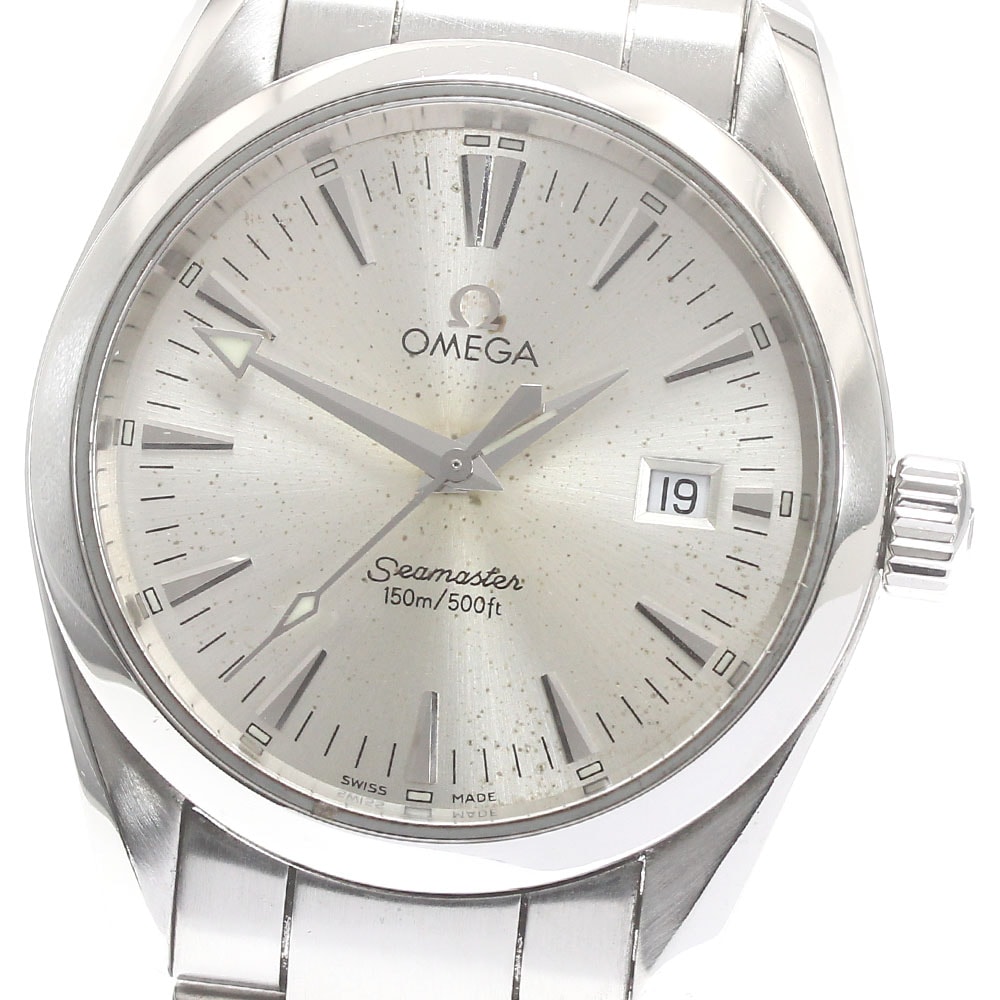 オメガ OMEGA 2518.30 シーマスター アクアテラ デイト クォーツ ボーイズ 保証書付き_872847【中古】