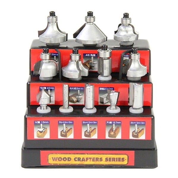 藤原産業 ウッドクラフター 超硬ルータービットセット TRB-12S