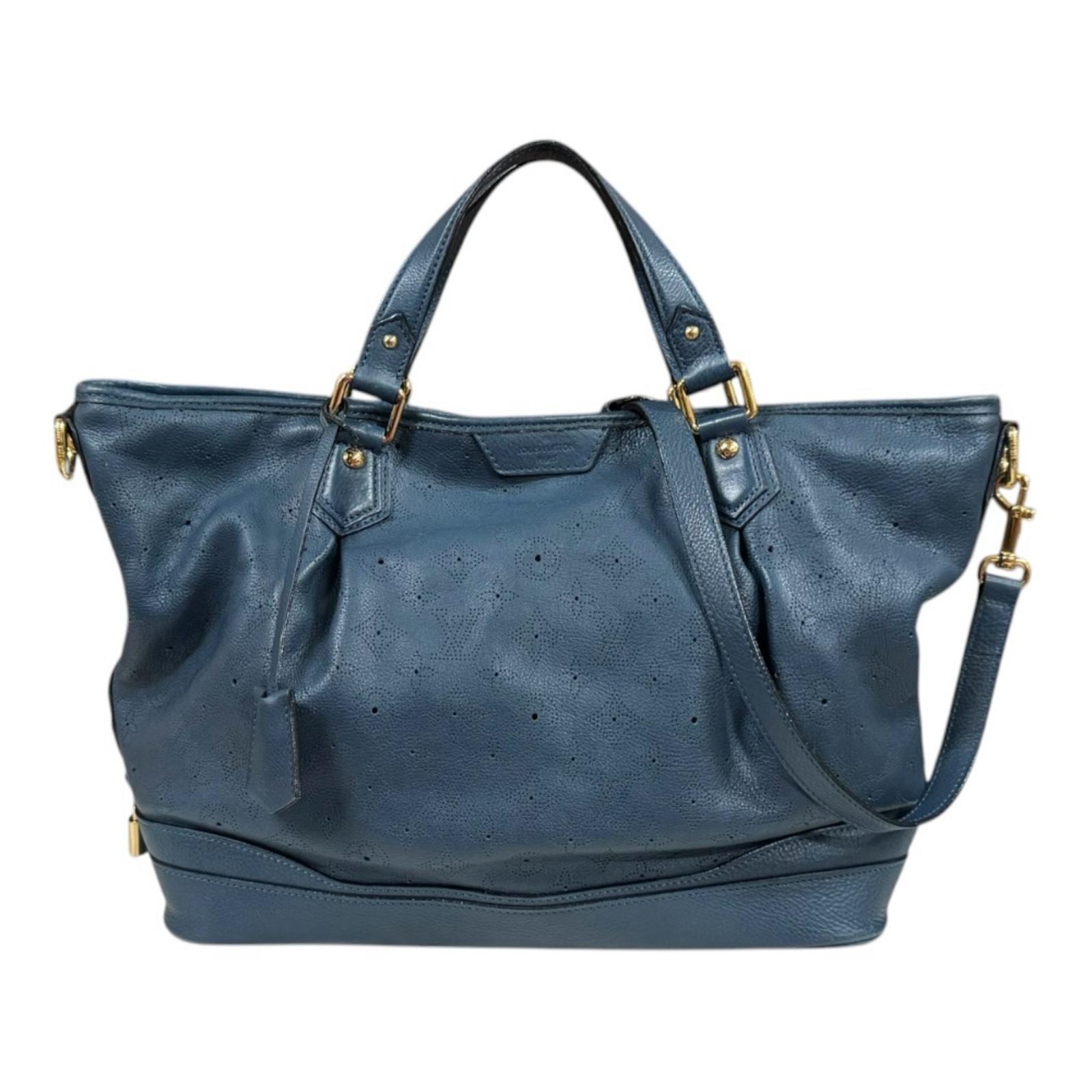 ルイヴィトン ステラGM マヒナ ショルダーバッグ モノグラムマヒナ M93464 ネイビー LOUIS VUITTON 中古