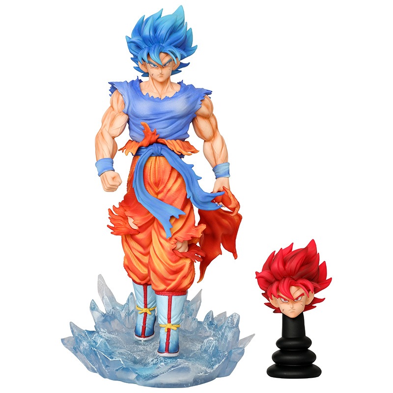 ドラゴンボールフィギュア双頭悟空キリンウルトラブループレゼントグッズアニメフィギュア置物