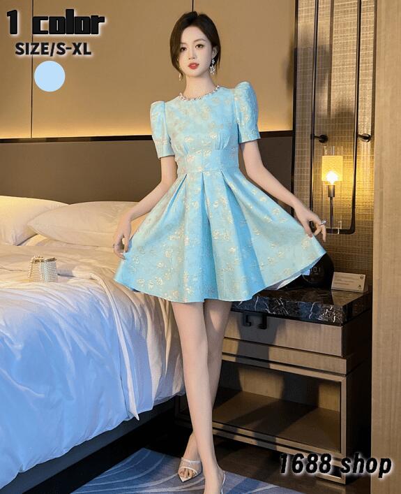 【期間限定特価】2025 タイトワンピース 姫系ワンピース　シンプル　ワンピース インポート ひざ丈 ミドル丈 エレガント　韓国ファッション シンプル Vネック パーティドレス 半袖　お嬢様 セクシー