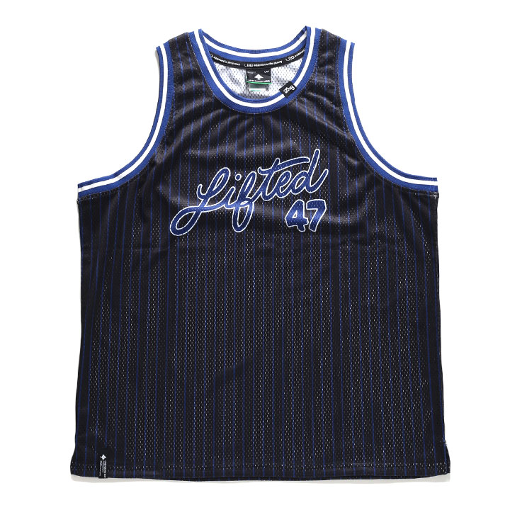 LRG ノースリーブ メンズ 春夏用 黒 大きいサイズ エルアールジー バスケットシャツ バスケシャツ タンクトップ おしゃれ 派手 総柄 ストライプ柄 オーバーサイズ