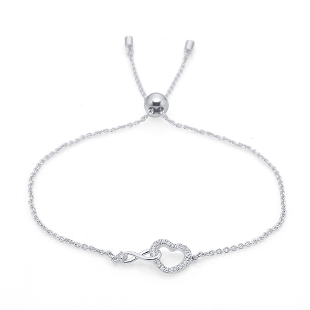 スワロフスキー 5524421 双曲線ハートインフィニティミディアムブレスレット