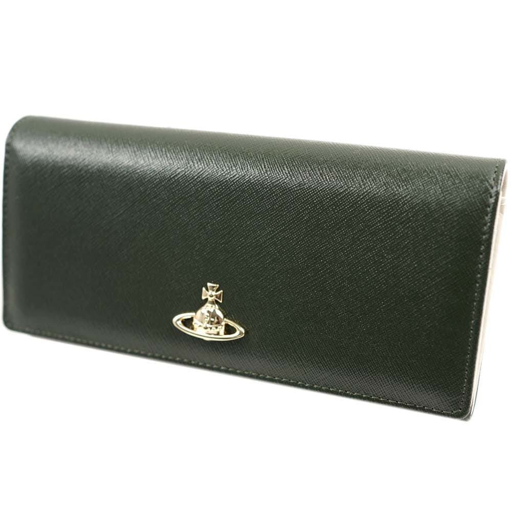 ヴィヴィアンウエストウッド 財布 長財布 二つ折り レディース グリーン VICTORIA CLASSIC CREDIT CARD WALLET Vivienne Westwood 51040027