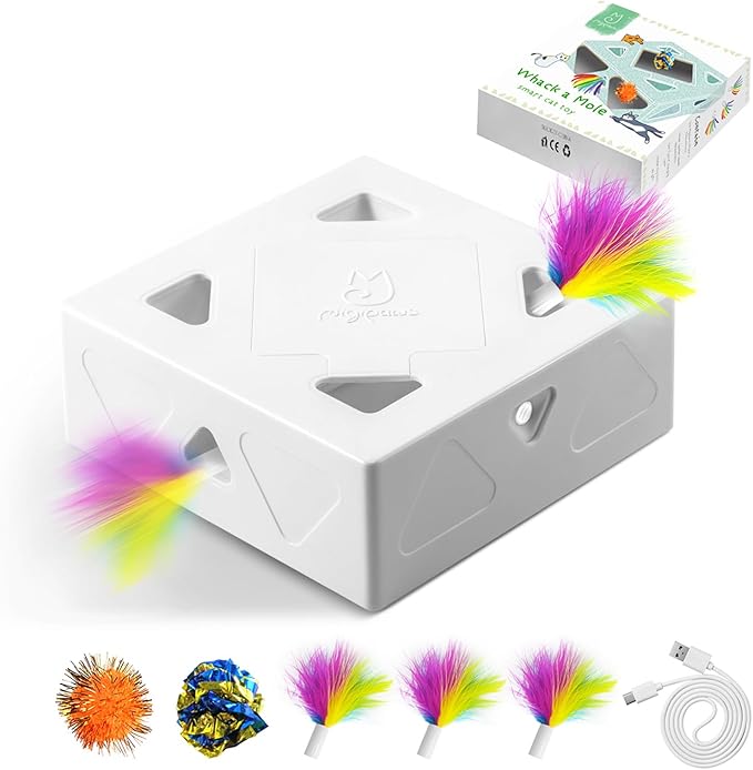 ミギポーズ（Migipaws） 猫じゃらし 電動 おもちゃ 一人遊び道具 人気 交換