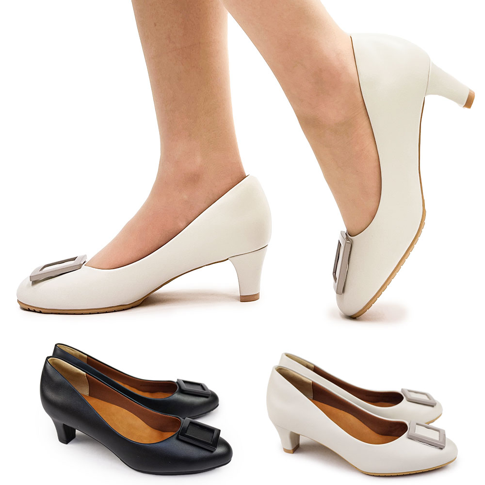 SGT514 3E 軽量 幅広 抗菌 防臭 5cm ヒール ムーンスター パンプス レディース