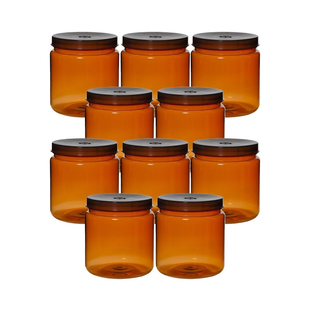 遮光クリアボトル　１４００ｍｌ（直径１２．０X１３．５ｃｍ）X１０個　穴あき　フィルター付き　昆虫　クワガタ　大夢　空ボトル　ＣＲＣ18―35―50―20―00