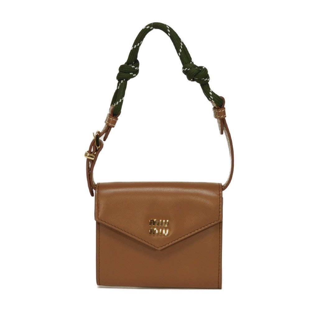 【中古】 コインケース 現行 カードケース パスケース カーキ RFID ショルダー ウォレット ロゴメタル 5MT024 ACRT F04D2