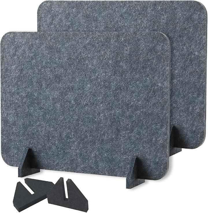 簡易パーテーション 卓上 簡単組立て プライベート空間 飛沫防止 簡単設置 間仕切り オフィス 塾 リモートワーク(ダークグレー2枚セット)