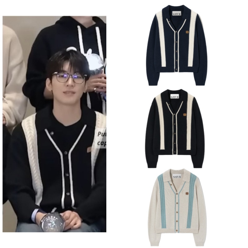 【SEVENTEEN スングァン着用】Faro Cashmere Blend Collar Knit Cardigan