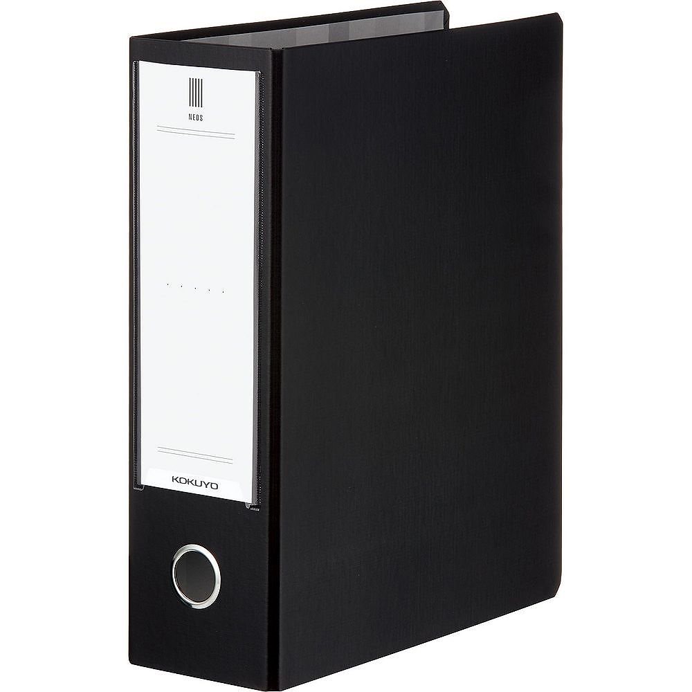 （まとめ買い）チューブファイル NEOS A4 80mm 2穴 ブラック フ-NE680D [x3]
