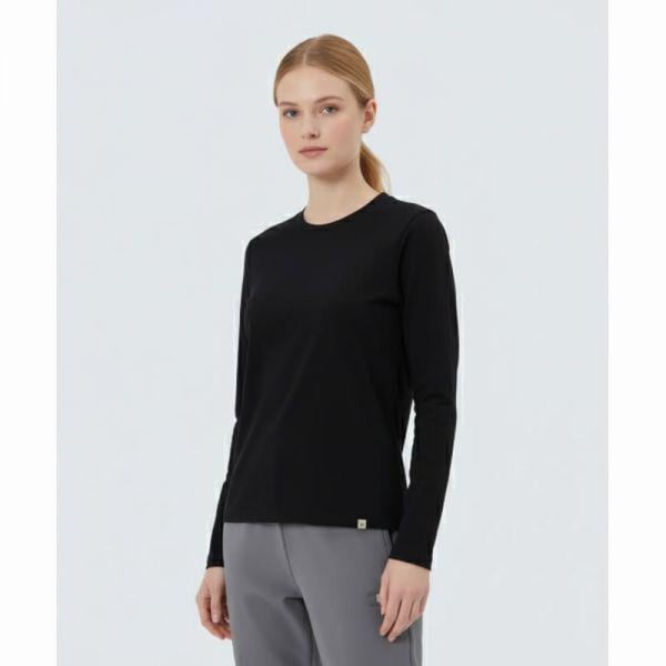 SNOWPEAK APPAREL コナドゥ 女性 長袖 Tシャツ S25FWFTL25 ブラック