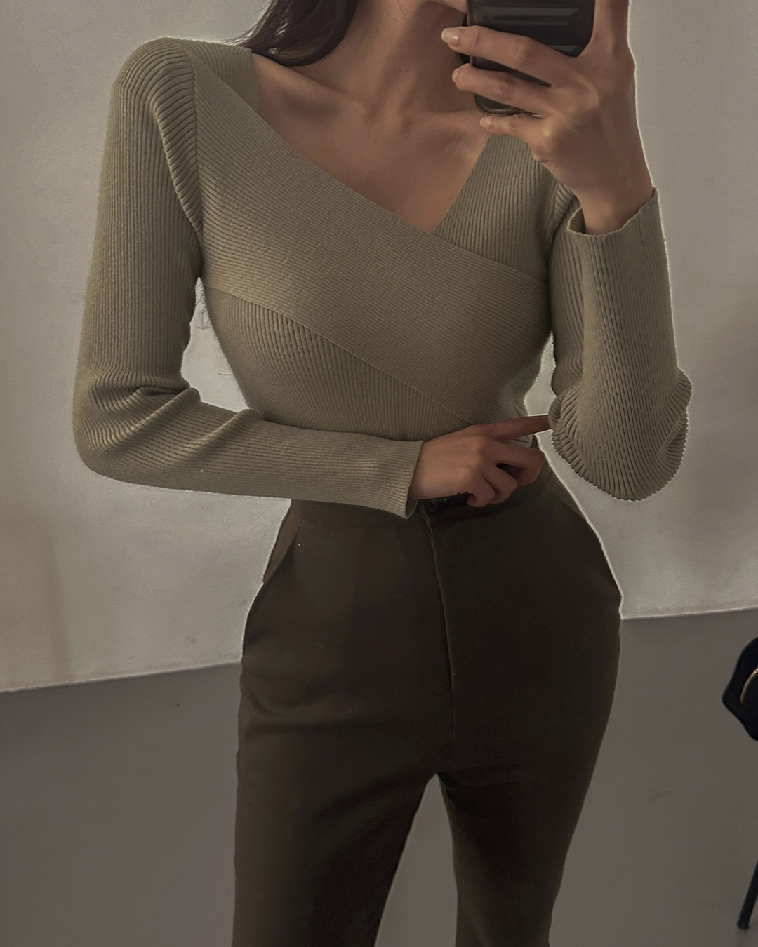 [MAYBINS] ラップ風ニット