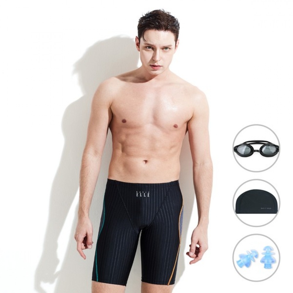 (ベーシックエル) ベーシックエルメンズアンバランス5パートスクエアリブインドアスイムスーツ BEZ-W414K