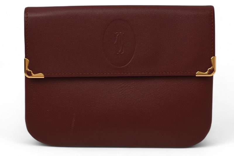 コインケース/カードケース ヴィンテージ 財布/ミニポーチ マスト ドゥ カルティエ ボルドー L3000038【中古】