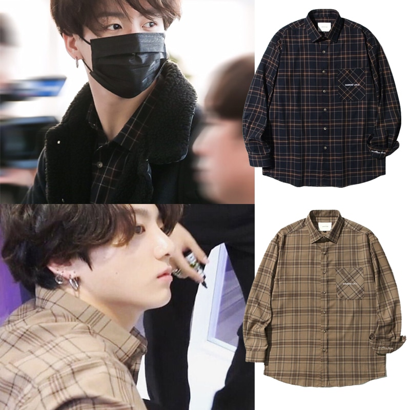 BTS着用 Layla endless love Fluff Mood Check shirt 2色
