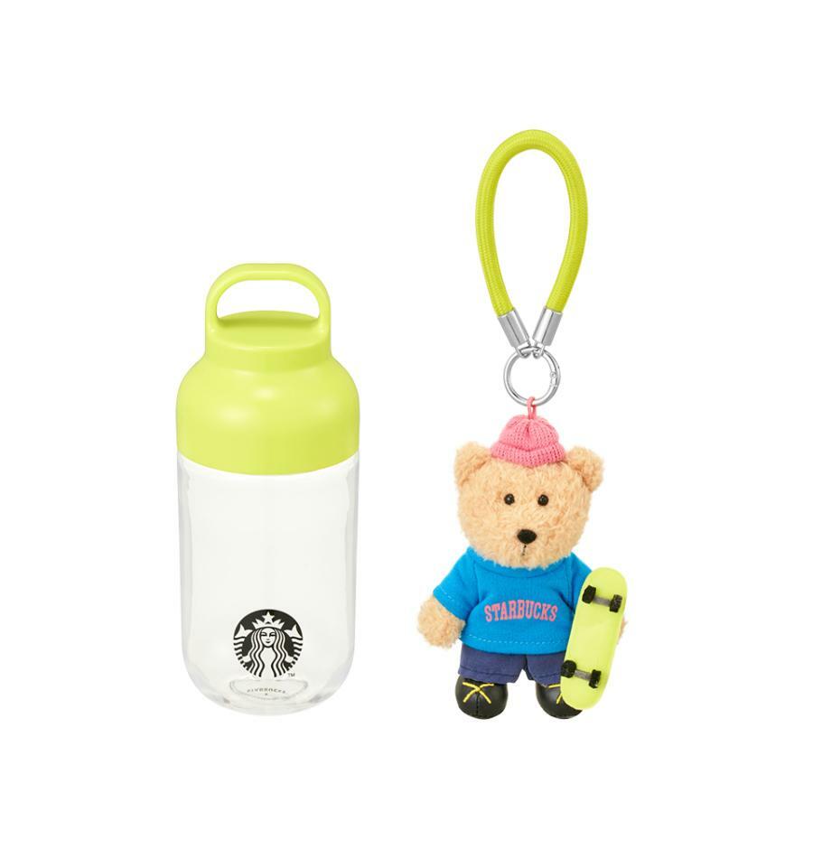 アクティブ ボード ボトル 430ml + ベアリスター キーチェーン セット 韓国スターバ グッズ