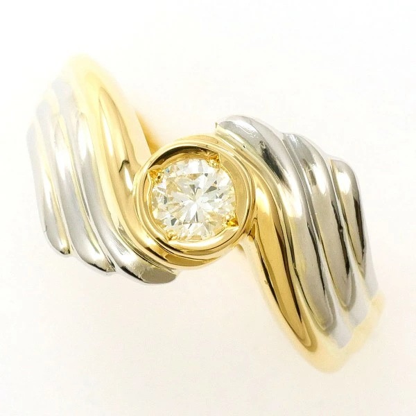 PT900 プラチナ リング 11号 ダイヤ 0.20 鑑別書 【中古】