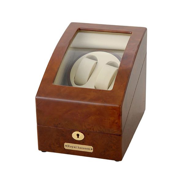 Royal hausen ロイヤルハウゼン ワインダー ワインディングマシーン 2本巻 時計収納（3本収納） 上品な高級感 モダンデザイン GC03-S31